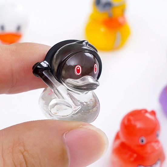 6 ks Mini figurky káčátek Halloweenská tématika Kachní ozdoby Pryskyřice Čarodějnice Duch Zombie Kachna Sběratelské předměty pro DIY Akvárium Mikro-krajinná dekorace
