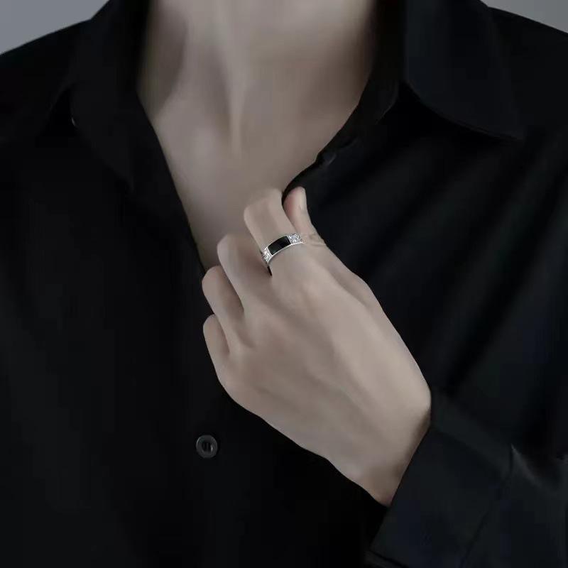 Luxury   Copper Vintage Ring For Women Jewelry Simple Diamond Ring Imitation Diamond Women'S Ring R310