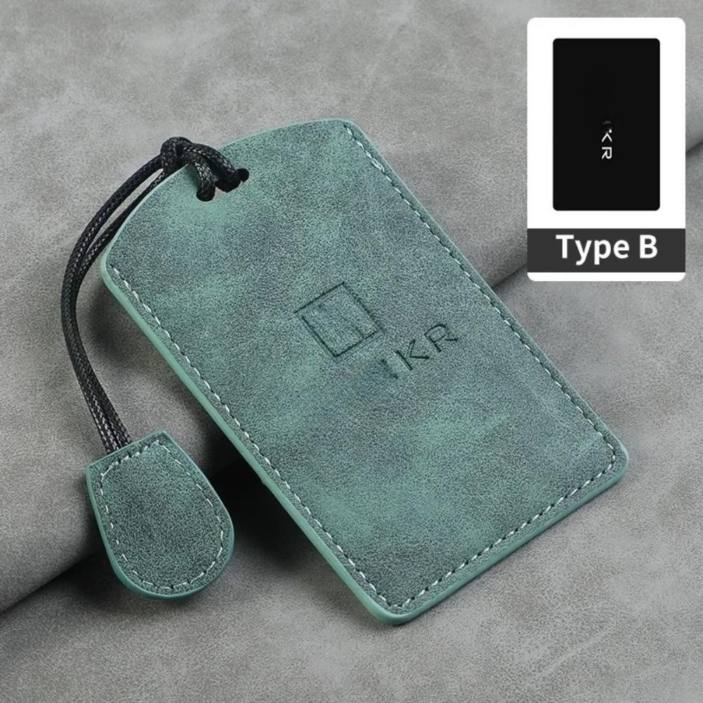 Leather Car Smart Card Slice Remote Key Bag Protective Shell Buckle for ZEEKR 001 009 007 X Accessories