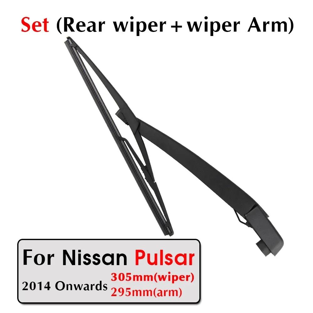 Car Rear Wiper Blade Blades Back Window Wipers Arm For Nissan Pulsar Hatchback 2014-2019 305mm Windscreen Wiper
