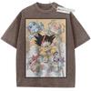 Summer Mens Black Washed T  Shirt Dragon Ball Kame Sennin Turtle Ninja High  Quality Fabric for Casual Shopping