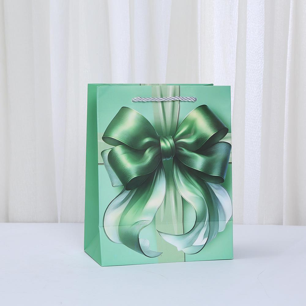 6/10pcs StoBag Gift Bow Paper Tote Bags Recyclable Gift Bags for Birthday Wedding Party Favors Candy Cookies Retail