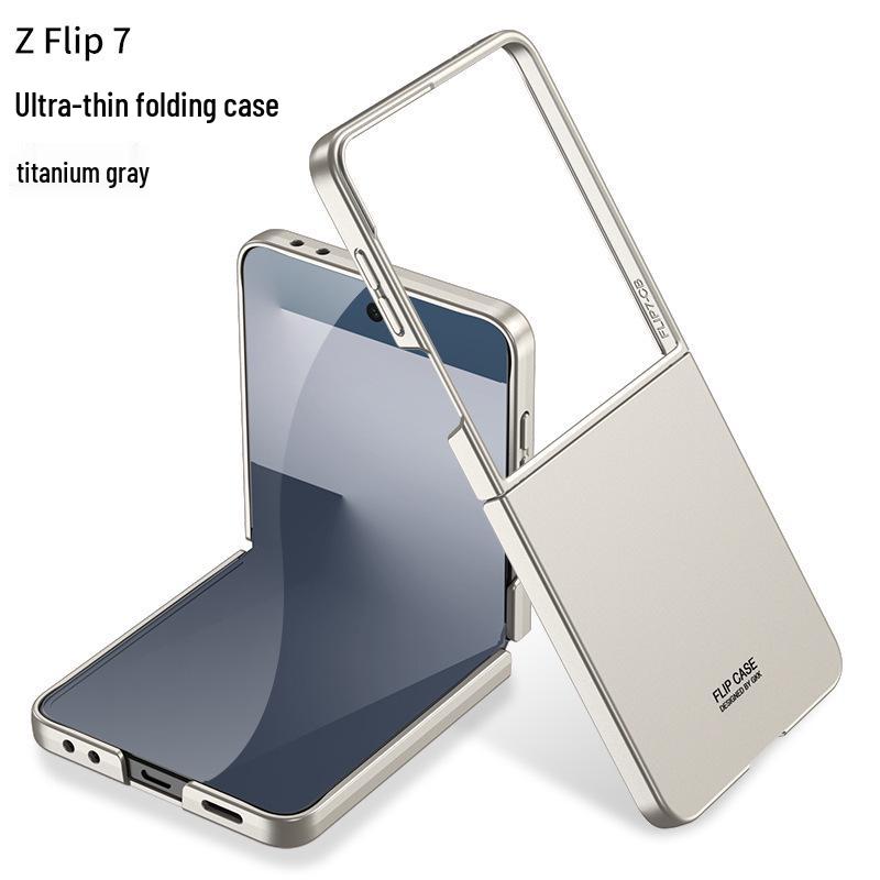 GKK Solid Color Anti-drop PC Case for Samsung Z Flip7 - Large Window, Skin-feel, Cross-border, Foldable Screen Protection