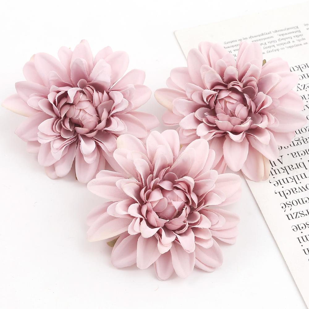 3/5Pcs Artificial Flowers Silk Rose Head Big Fake Flowers For Home Decor Wreath Accessories Bride Wedding Marriage Decoration