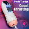 Male Masturbator 8 Modes Vibrator Oral Blowjob Massager Sex Toys For Men Erotic Vagina Real Pussy Penis Trainer LCD Display Sex Products For Adult 18
