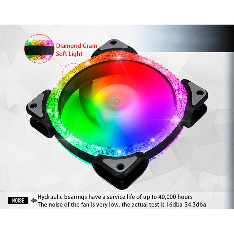 Argb Cpu Cooler Fan Colorful Radiator 12cm Pwm Temperature Control Synchronous Cooling Fan For