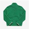 Sporty   Rich Qz741ve Kelly Cream Serif  Serif  Logo Button Polar Fleece Public Sweatshirt