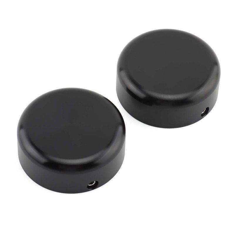 Front Fork Cover Caps 1 Pair Black Aluminum For Sportster S 1250 RH1250 S -