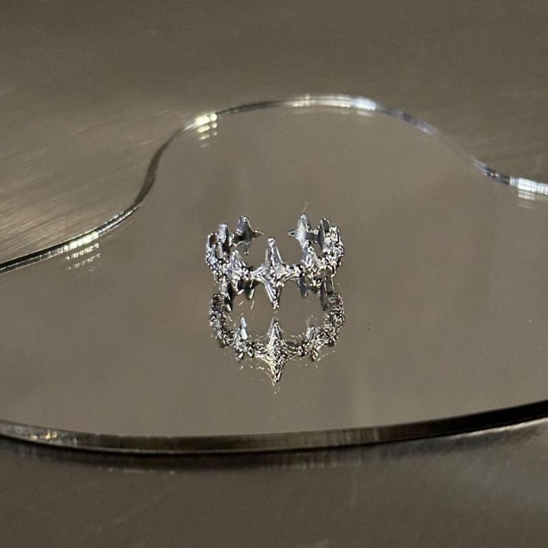 

Meteorite Ring - A Unique Design for Luxury Finger Rings - Versatile Couple s Wedding Ring - High-end Opening Ring for Index Finger White Meteor