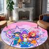 1pc Kpop Team2 Carpet, Round Rug, Comfortable, Suitable for Entryways, Living Rooms, Office, And Bedrooms, Christmas Decoration