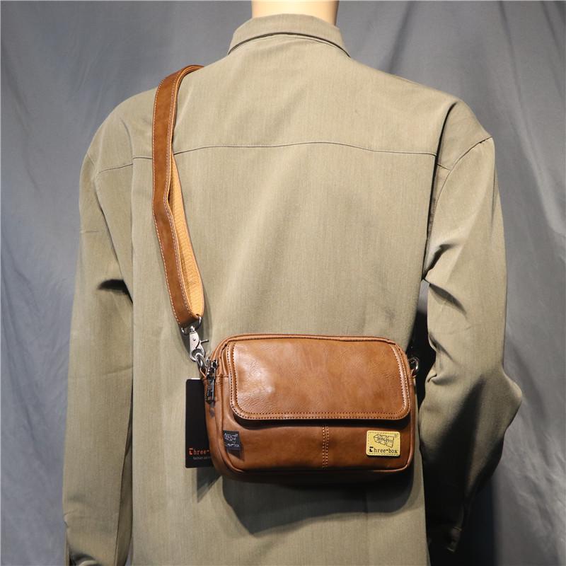 

Мужская сумка через плечо ThreeBox Youth - модная японская сумка через плечо из полиуретана для студентов 19 inch светло-коричневого