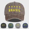 Brazil 5 Stars Champions 1958-2002 Baseball Cap For Men Women Washed Cotton Adjustable Dad Hat Brazil Football Fan Gift Sun Cap