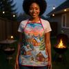 Christmas Claus Print Apron Waterproof And Stain-Resistant Household Christmas Apron