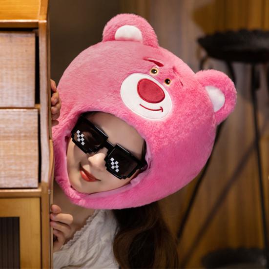 Bär Plüsch Hut PP Baumwolle gefüllt elastisch weich warm Winter Cosplay Tierform