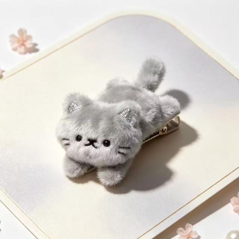 Cute Cat Hair Clip For Women 2026 New Elegant Duckbill Hairpin Sweet Girls Side Bangs Hair Barrettes Daily Hair Accessories