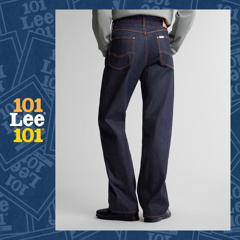 Lee Men's 101 Classic Straight-Leg Rinsed Wash Jeans