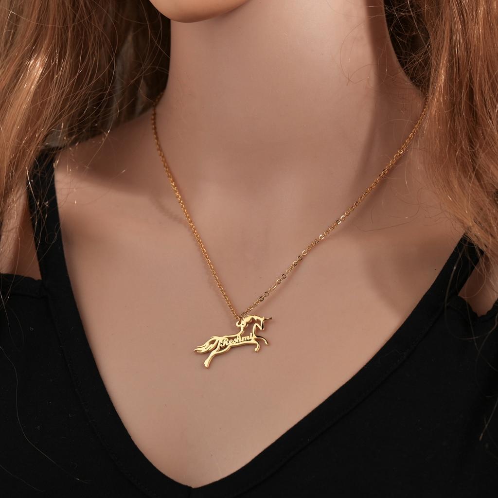 Atoztide Personalized Custom Moon Star Name Necklaces for Women Men Stainless Steel Pendant Link Chain Birthday Jewelry Gift