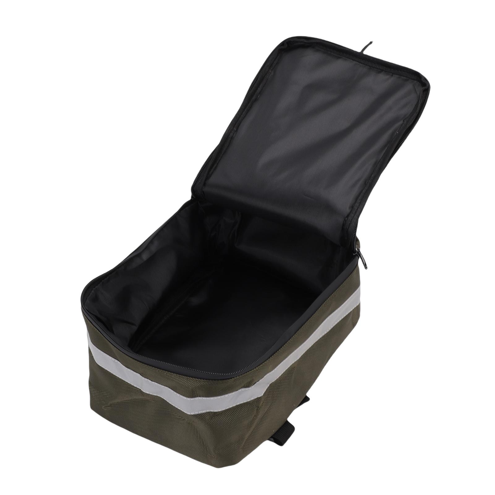 Sac de Vélo, Sac en Tissu Oxford Imperméable avec Bande Réfléchissante, Sac pour Porte-Bagages Arrière pour le Vélo de Trajet