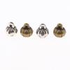 60Pcs Bronze and Silver Lotus Seed Charms Pendants Jewelry Making Findings