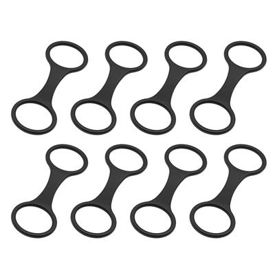 Confezione da 8 Titolare Maschera Subacquea Snorkeling Tubo con Connettore a 8 Facile da Usare Supporto Resistente per Scuba Snorkel Nero 8pz