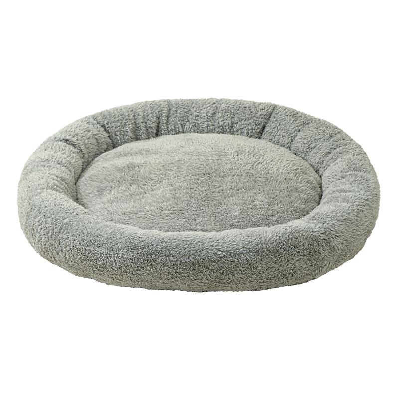 Arctic Flannel Round Cat Bed Warm Cat Bed Dog Bed Round Bed Wear-resistant Soft and Comfortable Mat Winter Supplies Pet Supplies