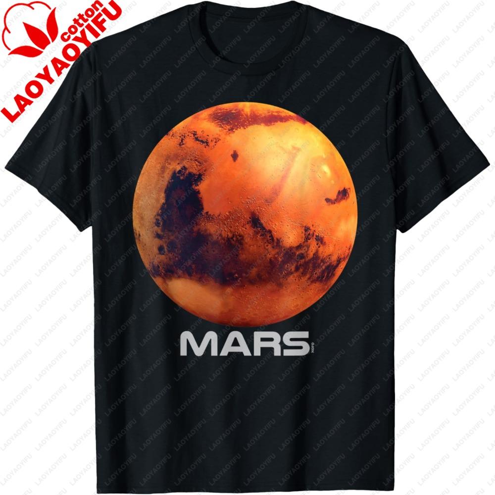 Mars Shirt Solar System Planet Tshirt Camisas Oversized Clothes Harajuku Graphic Tops