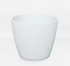 White Plastic Flowerpot 138x115 Cm Striped Cover for Lamia Flowers