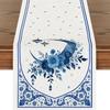 Vintage Ramadan Table Runner Castle Lantern Pattern Dining Table Flag Table Cover  Home Decoration