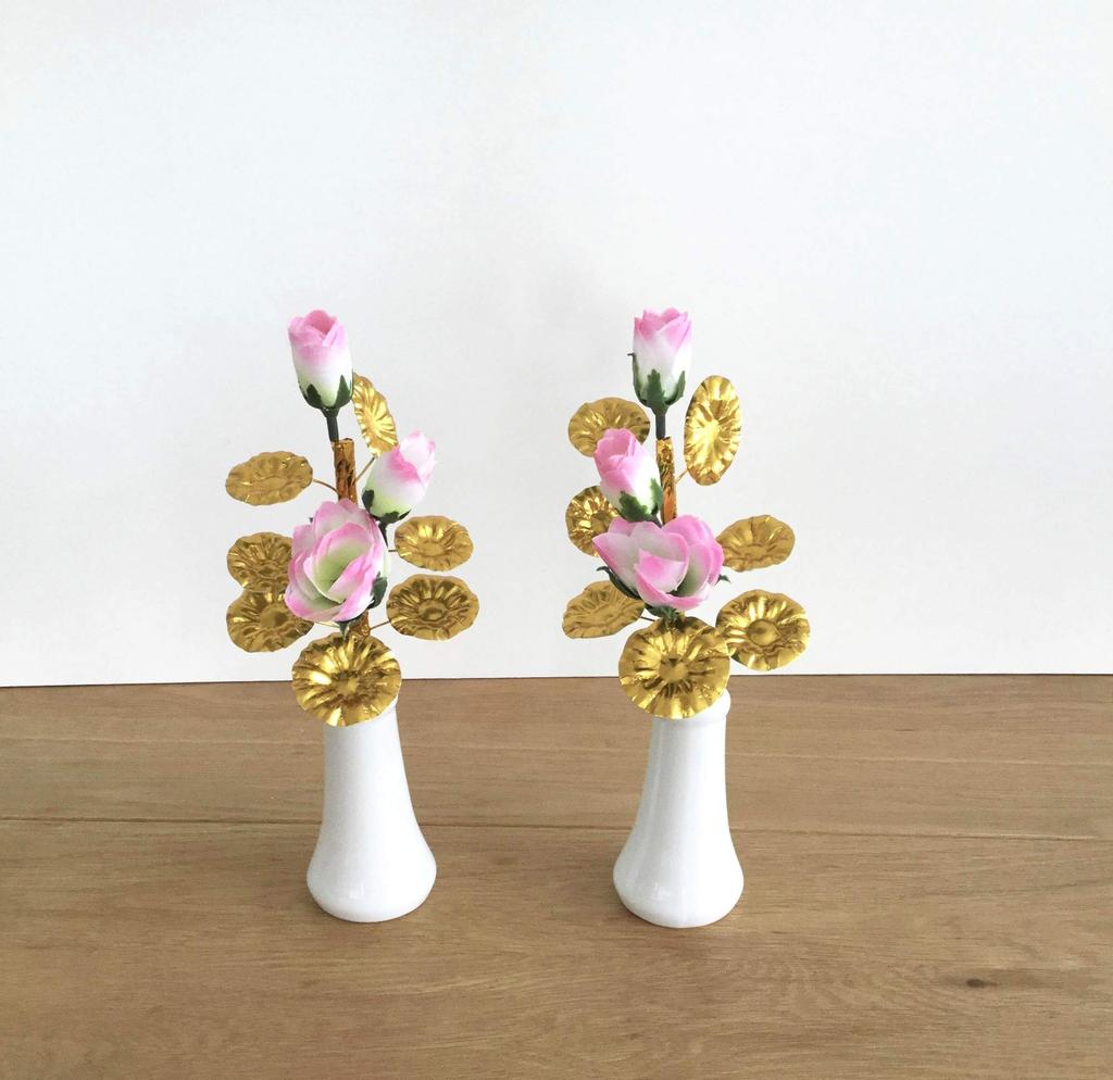 Yamaichi Shoten Obon Decorations, Obon Supplies, Mini Bon Flowers, 2 Stems, Approx. 20cm, B-495