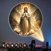 Usb Religious Projector Light 6 Patterns Church Nativity Mary Holy Led Projection Lamp Prayer Bedroom Decor Atmosphere Light