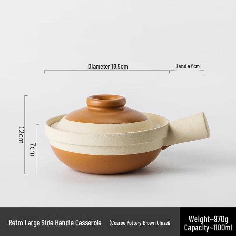Zhishen Retro Clay Casserole Pot