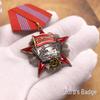 Soviet Red Star Emblem Badges & Patriotic War Lapel Pins