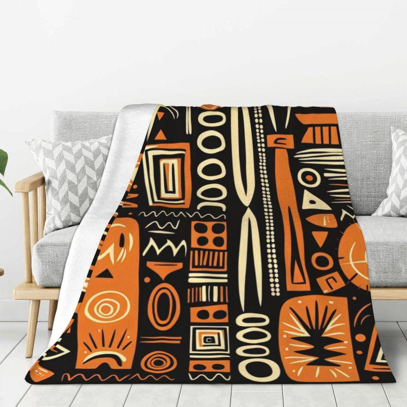 Maßgeschneiderte ultraweiche Fleece-Afrikanische Schlammtuch Bogolan Decke Warme Flanell-Stamm-Ethnisch-Böhmische Muster Decken Sofa Steppdecke