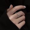 Korean Style Hollow Open Adjustable Women's Chain Ring - Trendy, Fashionable, Stackable Index Finger Ring