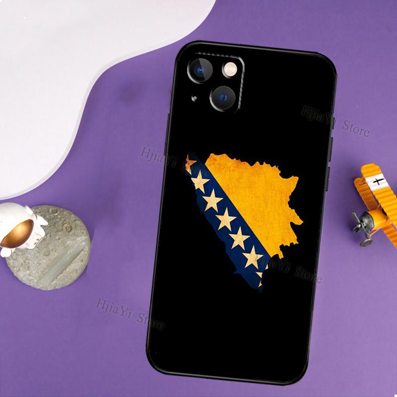 Bosna i Hercegovina Heart Case For iPhone 14 13 Pro X XS Max XR 7 8 Plus Cover For iPhone 14 12 Mini 11 Pro Max SE 2020