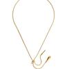 Colar Pingente Cobra Cabeça Espiral Longo Dourado Personalizado Tendência Design de Nicho Corrente de Suéter Ajustável Feminino