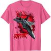 Fighter Jet Raptor Graphic T-Shirt Men S Casual Round Neck Cotton Short Sleeve