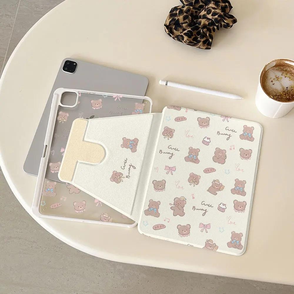 360 Degree Rotation Smart Cover for Samsung Tab S7 S8 S9 11 Plus S10 S9 12.4 Inch Pencil Case for Tab A9 8.7" Plus 11"  Cartoon