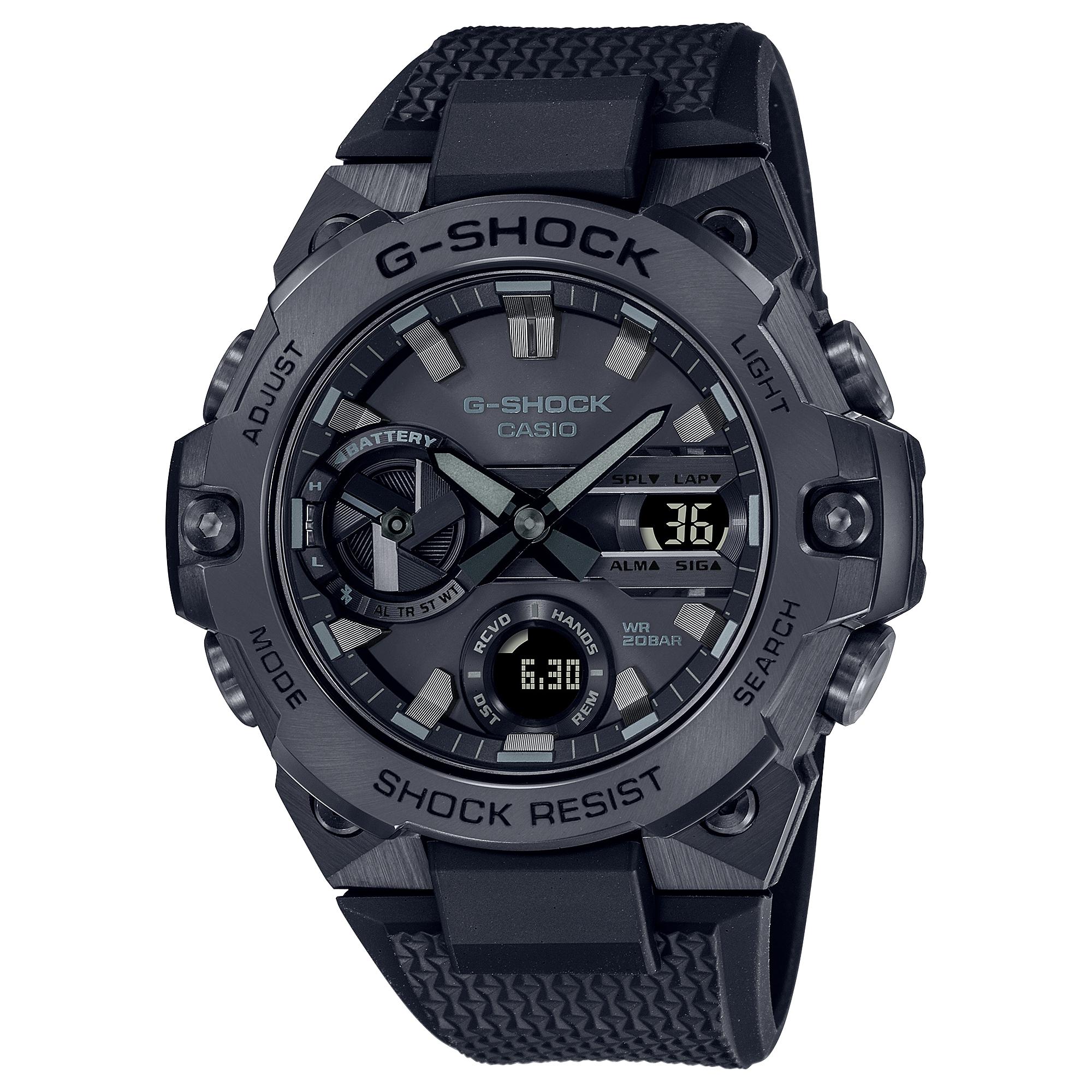 

Casio Men s Stainless Steel 200M Water Resistant Shock Resistant Quartz Watch GST-B400BB-1A чёрный