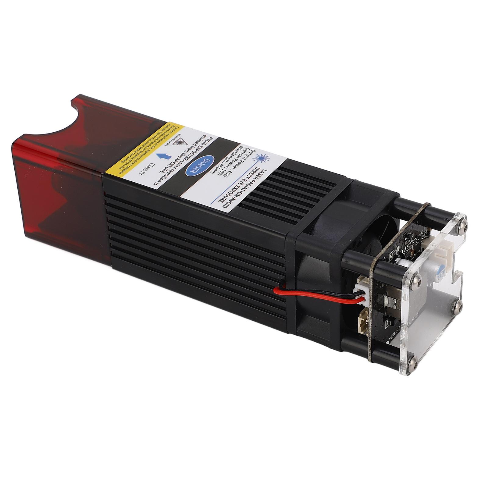 

Модуль лазерного гравера 40 Вт 450 нм Швидка швидкість різання Безпека очей Безшумний модуль лазерного гравірування з ЧПУ 12 В