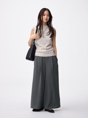 Drape Wide Pants+ec  Short Length 61.0 Cm 