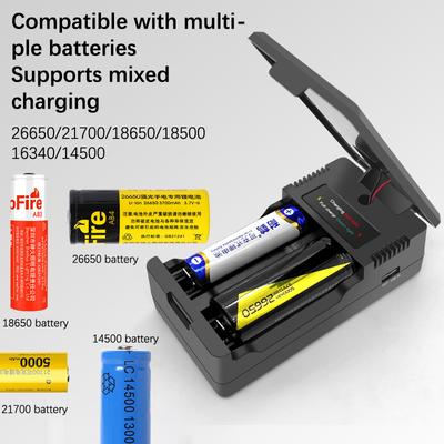 Carregador de Bateria 18650 Multi Funcional Solar Tipo C Inteligente Suporte de Bateria de Lítio Para Caixas de Bateria 18650 Estojos de Power Bank