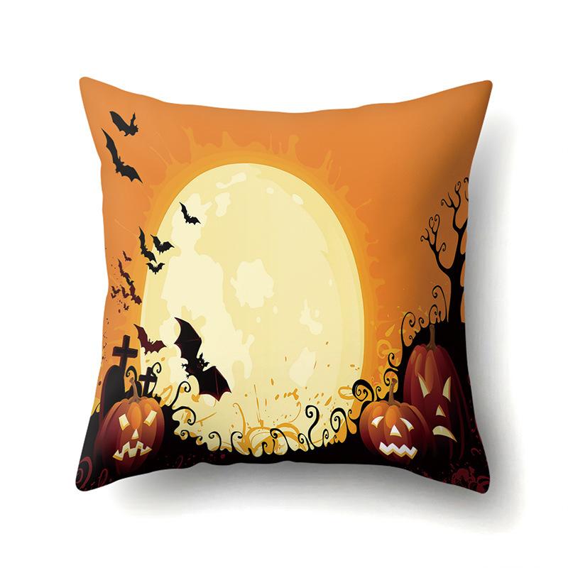 Halloween Pillowcase Car Waist Pillow Pumpkin Sofa Cushion Cover Office Home Living Room Pillowcase