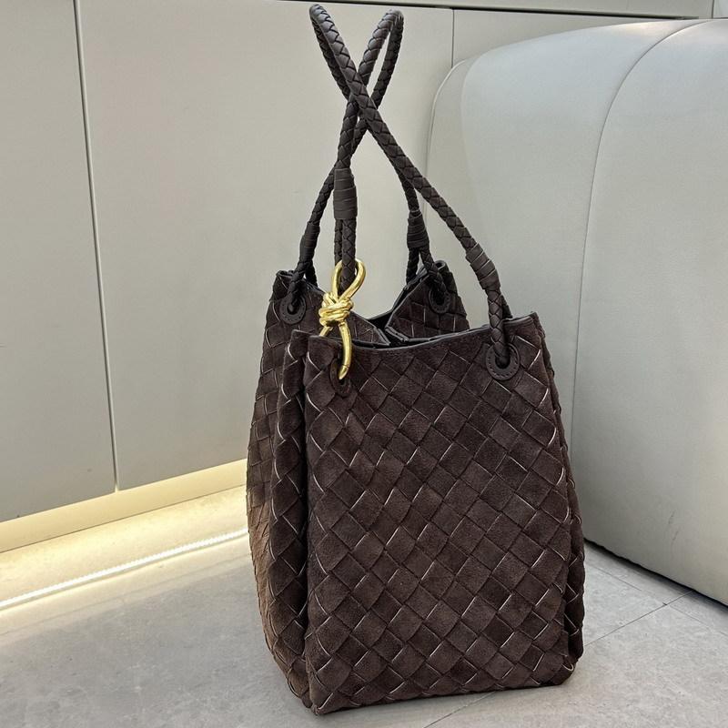 Neue gewebte Tasche aus Wildleder Fallschirmtasche Beuteltasche Gemüsekorb tragbare Umhängetasche Damen