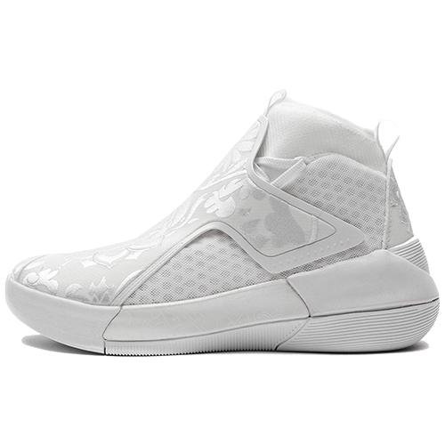 

new LiNing YuShuai 12 Anti Slip Wear Resistant High Top Basketball Shoes Men s White 46