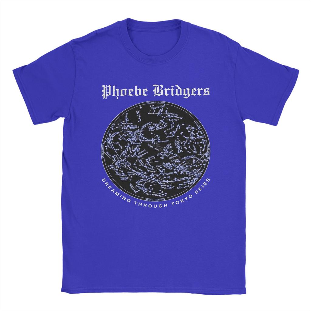 Men Phoebe Bridgers Dreaming Through Tokyo Skies T Shirt Pure Cotton Tops Funny Short Sleeve Round Neck Tees Big Size T-Shirt