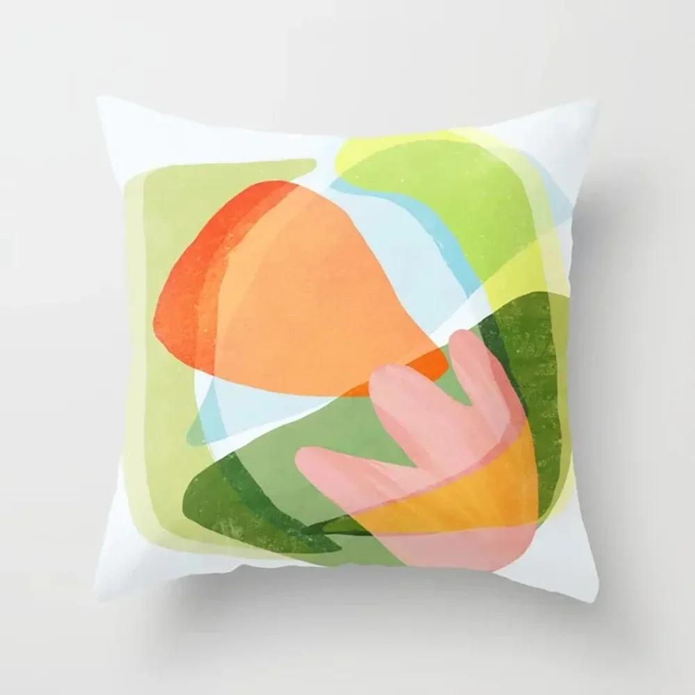 

Office Decor Cushion Cover Luxury Home Pillow Cover Square Beautiful Colorful Geometric Print Decor 30x30cm бежевый