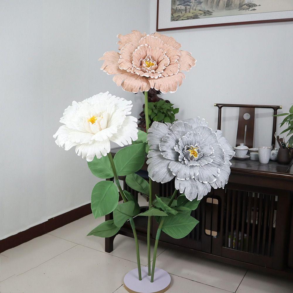 30cm Simulation Peony Flower Head Large Scale Artificial Flowers Peony Design Large Floor Standing Floor Standing Flower