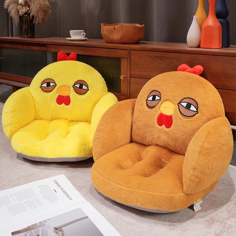 Funny Chicken Seat Cushion Plush Toys Pillow Soft Simulation Cute Plushie Dolls Stuffed Animal for Boys Girls Festival Gifts