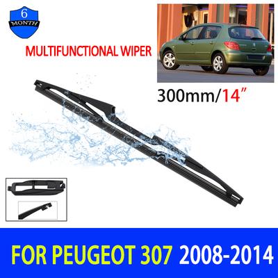 14" Car Rear Windshield Soft Rubber Wiper HD Quiet Automotive Wiper Car Accessories For Peugeot 307  2008-2014